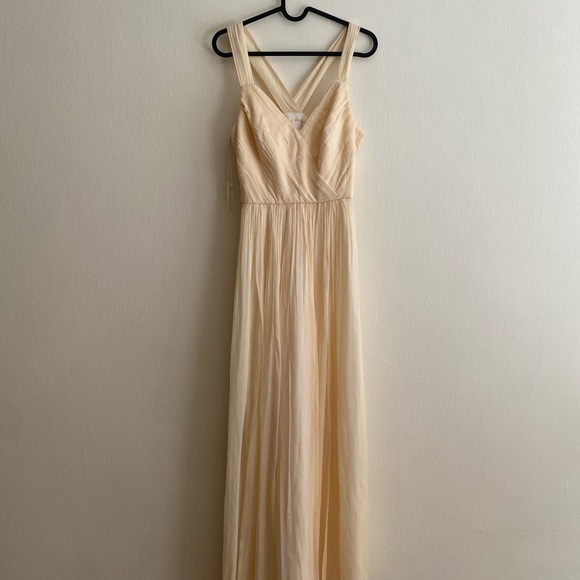 J. Crew Dresses & Skirts - J.Crew Cream/Champagne Mulberry Silk Formal Maxi Dress - Size 02
